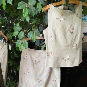 Ann Taylor Linen/Silk Skirt and Matching Top 4P